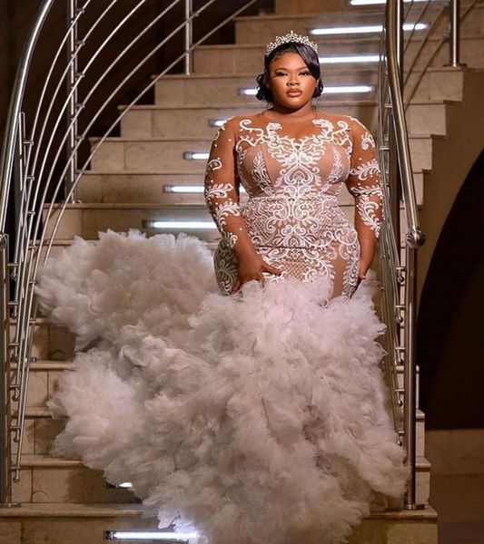 modern scoop lace appliques mermaid wedding dress robe mariee sheer long sleeves multi-layered skirt bridal gowns 2023 vestidos de noiva cus, White
modern scoop lace appliques mermaid wedding dress robe mariee sheer long sleeves multi-layered skirt bridal gowns 2023 vestidos de noiva cus, White