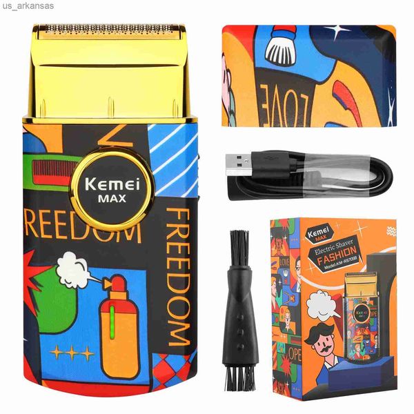 kemei electric razor electric shaver titanium double foil shaver professional barber tool random graffiti pattern men razor l230523
kemei electric razor electric shaver titanium double foil shaver professional barber tool random graffiti pattern men razor l230523