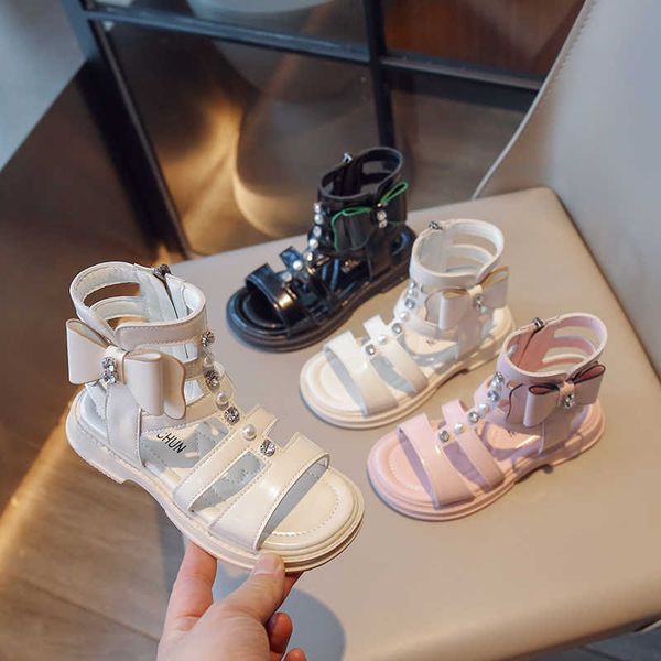 flat new 2023 sandals girls' bow rhinestone and pearl princess summer boots side zipper children's shoes g220612, Black;red
flat new 2023 sandals girls' bow rhinestone and pearl princess summer boots side zipper children's shoes g220612, Black;red