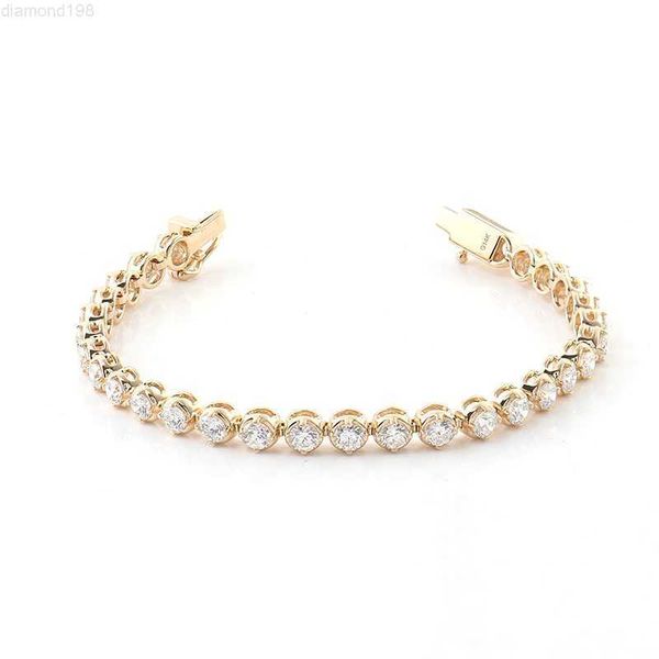 fine jewelry 14k yellow gold bezel setting tennis bracelet 3.5-4mm lab grown diamond bracelet ladies wedding gift, Silver
fine jewelry 14k yellow gold bezel setting tennis bracelet 3.5-4mm lab grown diamond bracelet ladies wedding gift, Silver