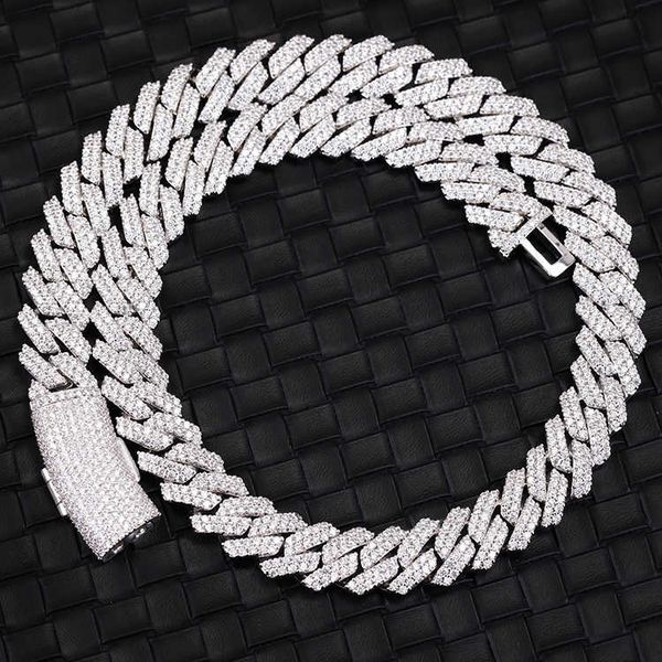 pass diamond tester gra moissanite diamond 8mm-20mm wide 2rows 925 solid silver cuban link chain for rapper hip hop necklace
pass diamond tester gra moissanite diamond 8mm-20mm wide 2rows 925 solid silver cuban link chain for rapper hip hop necklace