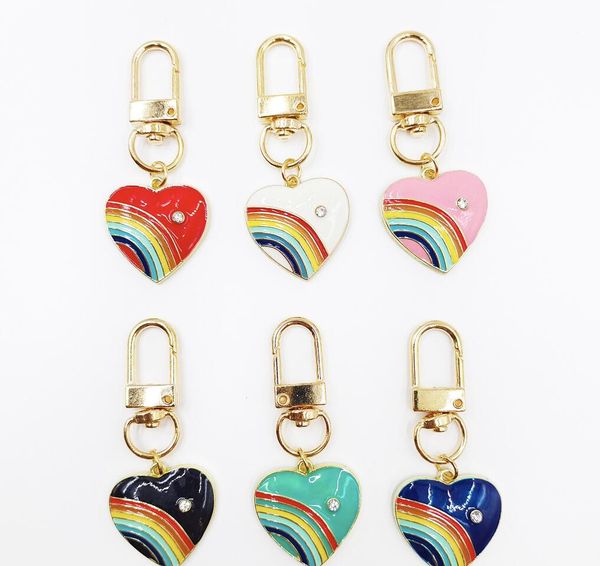 fashion diamond set love rainbow keychain alloy heart bag car blue devil's eye keychains jewelry accessories gift in bulk, Silver
fashion diamond set love rainbow keychain alloy heart bag car blue devil's eye keychains jewelry accessories gift in bulk, Silver