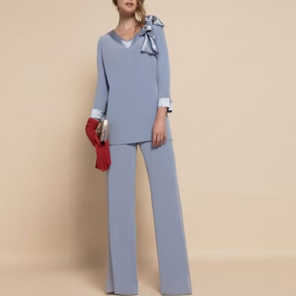 modern 2 pieces mother of the bride suits v neck 3/4 sleeve chiffon wedding guest outfit gowns floor length womens summer pants sut, Black;red
modern 2 pieces mother of the bride suits v neck 3/4 sleeve chiffon wedding guest outfit gowns floor length womens summer pants sut, Black;red