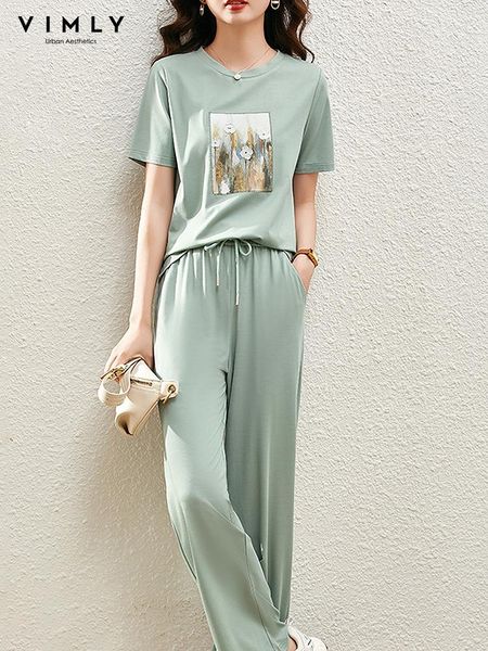 pants vimly comfortable summer home suit 2 piece sets for women outfit short sleeve tshirt wideleg pants matching sets v2586, White
pants vimly comfortable summer home suit 2 piece sets for women outfit short sleeve tshirt wideleg pants matching sets v2586, White