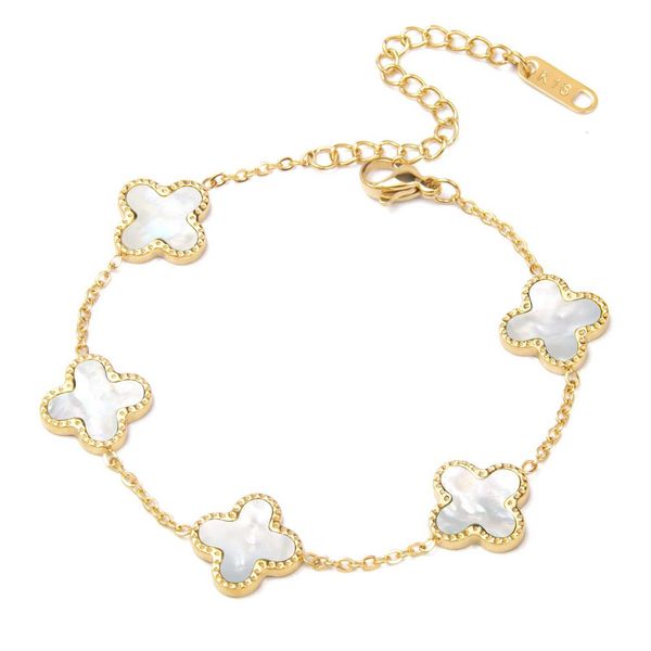 charm bracelets dainty gold for women 18k plated four leaf clover bracelet adjustable chain jewelry gift drop delivery ambl6, Black
charm bracelets dainty gold for women 18k plated four leaf clover bracelet adjustable chain jewelry gift drop delivery ambl6, Black
