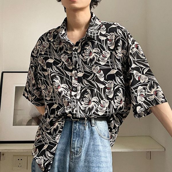 dark punk goth black flower vintage button up shirt mens streetwear casual blouse loose casual women fashion beach, White
dark punk goth black flower vintage button up shirt mens streetwear casual blouse loose casual women fashion beach, White