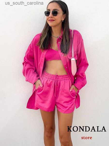 kondala vintage satin rosered loose women sets fashion 2023 summer oversized shirts+high waist elasatic wide leg shorts suits l230522, White;black
kondala vintage satin rosered loose women sets fashion 2023 summer oversized shirts+high waist elasatic wide leg shorts suits l230522, White;black