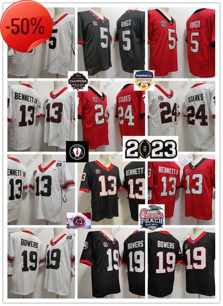 american college football wear brock bowers stetson bennett iv 2023 college football champions jersey kelee ringo 24 malaki starks 88 jalen, Black;red
american college football wear brock bowers stetson bennett iv 2023 college football champions jersey kelee ringo 24 malaki starks 88 jalen, Black;red