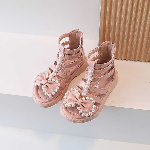 new 2023 summer girls' pearl bow sandals children's korean fashion princess soft sole roman open heel zipper pu shoes g220612, Black;red
new 2023 summer girls' pearl bow sandals children's korean fashion princess soft sole roman open heel zipper pu shoes g220612, Black;red