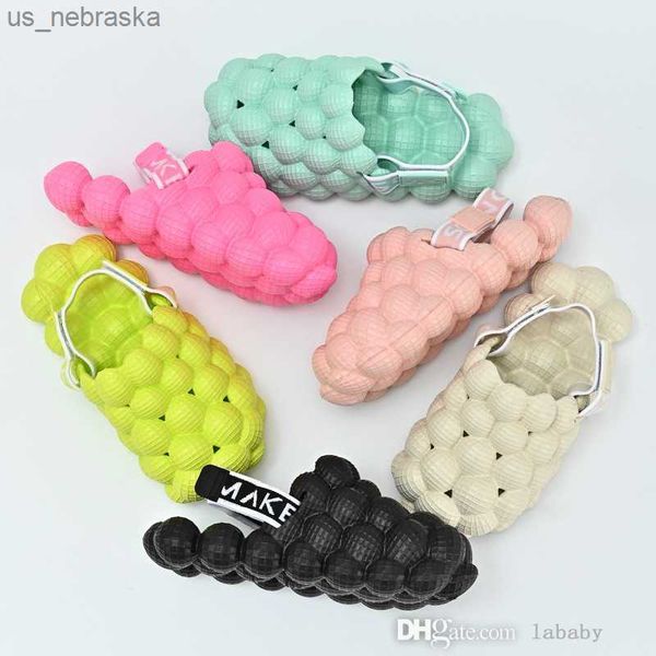 2023 new kids spa slippers summer beach eva sandals lady men kids bubble slides with strap childern shoes l230518, Black;grey
2023 new kids spa slippers summer beach eva sandals lady men kids bubble slides with strap childern shoes l230518, Black;grey