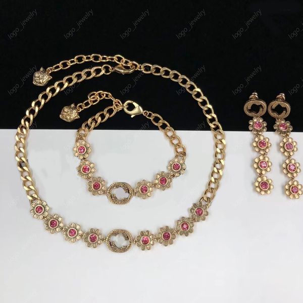 2023 new gold necklace chrysanthemum bracelet luxury designer earrings brass exquisite fashion jewelry sets for women party wedding annivers, Black
2023 new gold necklace chrysanthemum bracelet luxury designer earrings brass exquisite fashion jewelry sets for women party wedding annivers, Black