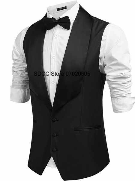 blazers elegant dress a man for wedding party shawl collar single breasted vest business office jacket coat, White;black
blazers elegant dress a man for wedding party shawl collar single breasted vest business office jacket coat, White;black