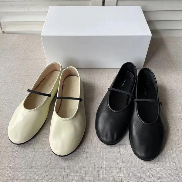 the row single shoes women's spring/summer shallow mouth ballet dance shoes flat bottom genuine leather grandmother shoes small design, Black
the row single shoes women's spring/summer shallow mouth ballet dance shoes flat bottom genuine leather grandmother shoes small design, Black