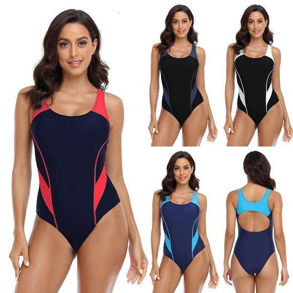 racing swimsuit for women color matching one piece briefs tight professional training competition, White;black
racing swimsuit for women color matching one piece briefs tight professional training competition, White;black