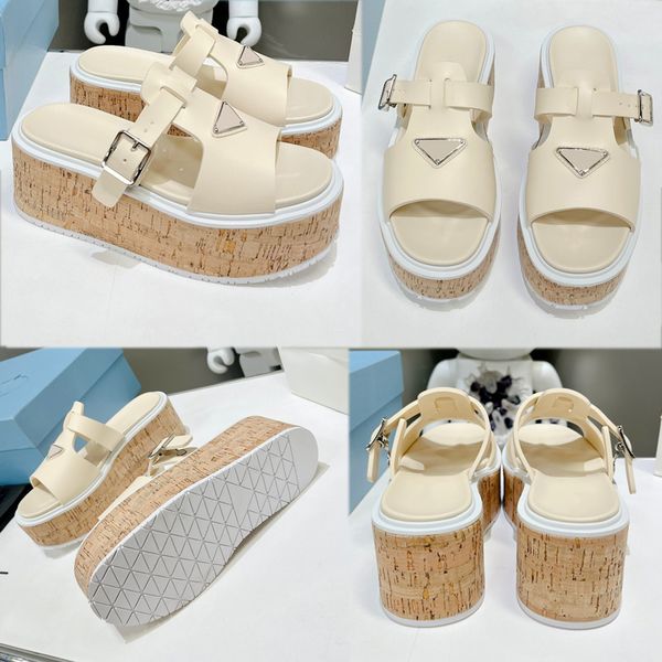 rubber wedgen platform sandals 1641 upper with metal triangle logo rubber sole tread with triangle pattern fashion casual womens beach maste, Black
rubber wedgen platform sandals 1641 upper with metal triangle logo rubber sole tread with triangle pattern fashion casual womens beach maste, Black