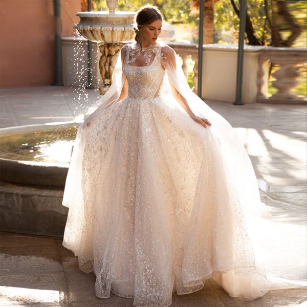 lace beads crystal wedding dress with wrap long train beaded bridal gown with straps backless wedding dress for bride, White
lace beads crystal wedding dress with wrap long train beaded bridal gown with straps backless wedding dress for bride, White