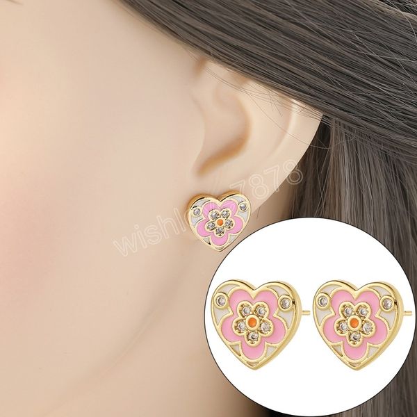 elegant love heart stud earrings colorful flowers drop oil piercing earring for lover couple birthday jewelry gifts, Golden;silver
elegant love heart stud earrings colorful flowers drop oil piercing earring for lover couple birthday jewelry gifts, Golden;silver