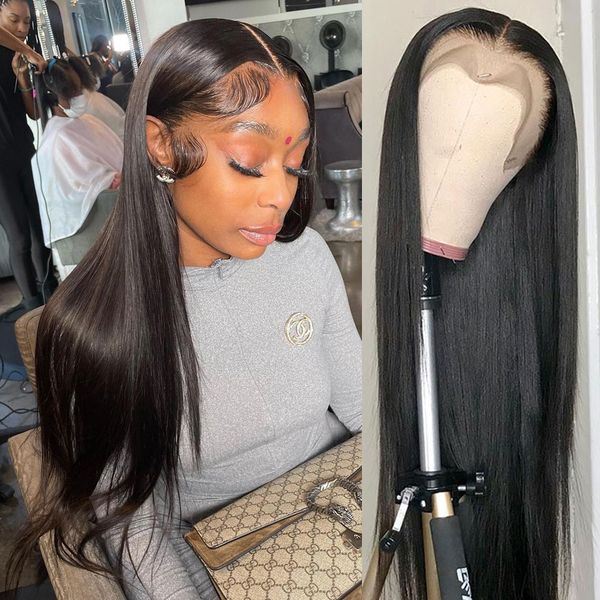 13x4 straight human hair wig pre plucked hd transparent lace frontal wig natural hair wigs for women 30 40 inch lace front wig, Black;brown
13x4 straight human hair wig pre plucked hd transparent lace frontal wig natural hair wigs for women 30 40 inch lace front wig, Black;brown