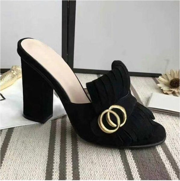 arrival fringe tassel gladiator sandals woman open toe chunky high heel shoes women brand design muller shoe size35-40, Black
arrival fringe tassel gladiator sandals woman open toe chunky high heel shoes women brand design muller shoe size35-40, Black