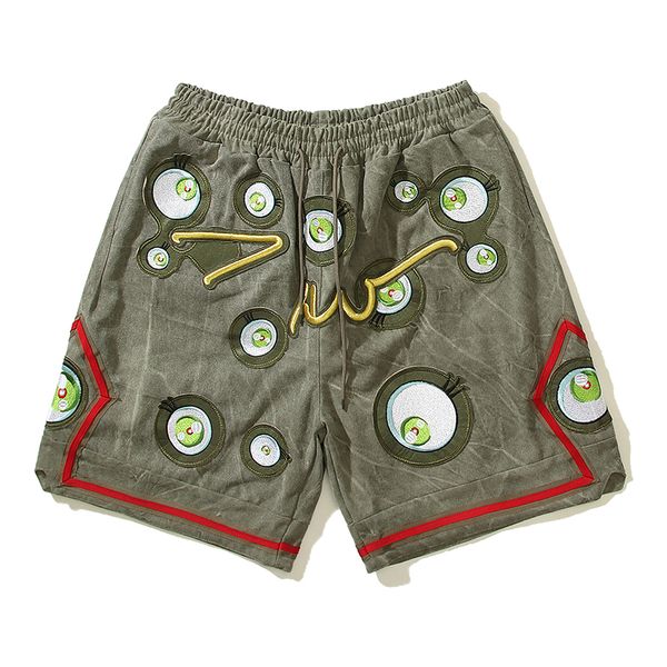 embroidery washed green canvas shorts patchwork baggy casual cargos men's oversized knee length pants, Black;brown
embroidery washed green canvas shorts patchwork baggy casual cargos men's oversized knee length pants, Black;brown