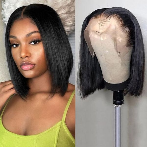 13x4 transparent bone straight bob human hair lace front wig pre plucked brazilian remy short bob lace closure wig for women, Black;brown
13x4 transparent bone straight bob human hair lace front wig pre plucked brazilian remy short bob lace closure wig for women, Black;brown