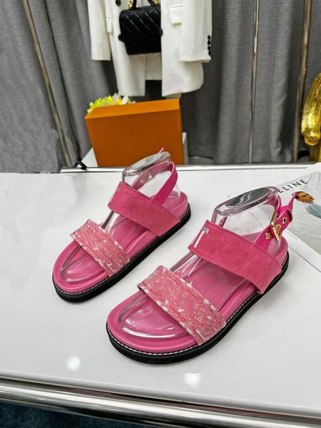 2023 luxury designer woman paseo flat comfort sandals summery denim sandy beach slippers slides size 35-42, Black
2023 luxury designer woman paseo flat comfort sandals summery denim sandy beach slippers slides size 35-42, Black