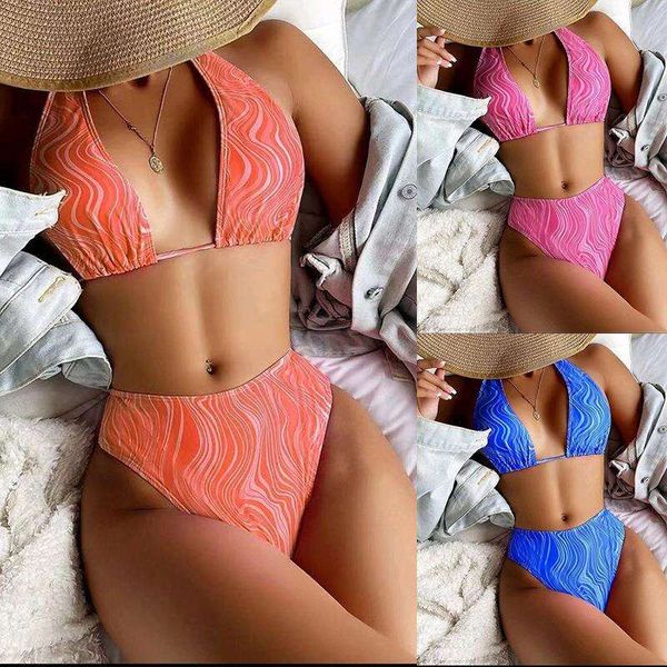 bikini multi color halter lace up split briefs backless swimsuit women, White;black
bikini multi color halter lace up split briefs backless swimsuit women, White;black