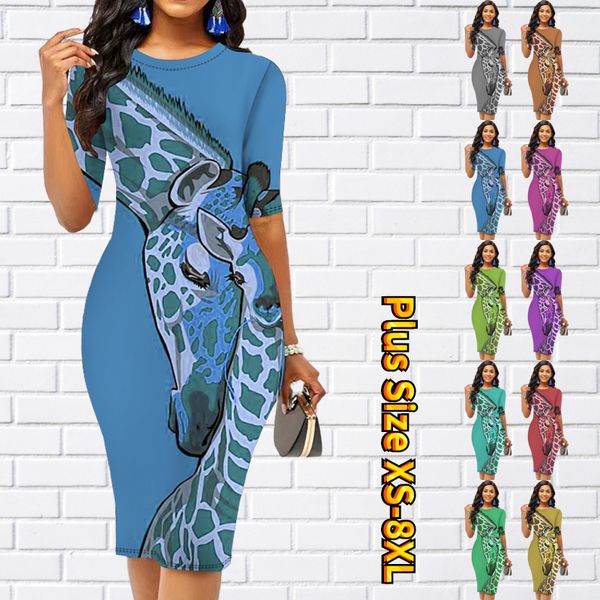 2023 summer dress knee-length skirt women round collar fashion casual tight skirt new design printing half-sleeve, White;black
2023 summer dress knee-length skirt women round collar fashion casual tight skirt new design printing half-sleeve, White;black
