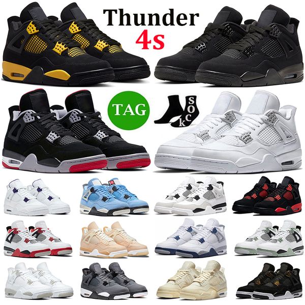 with box men women 4 basketball shoes 4s thunder black cat military black pine green midnight navy seafoam mens trainer sports sneakers
with box men women 4 basketball shoes 4s thunder black cat military black pine green midnight navy seafoam mens trainer sports sneakers