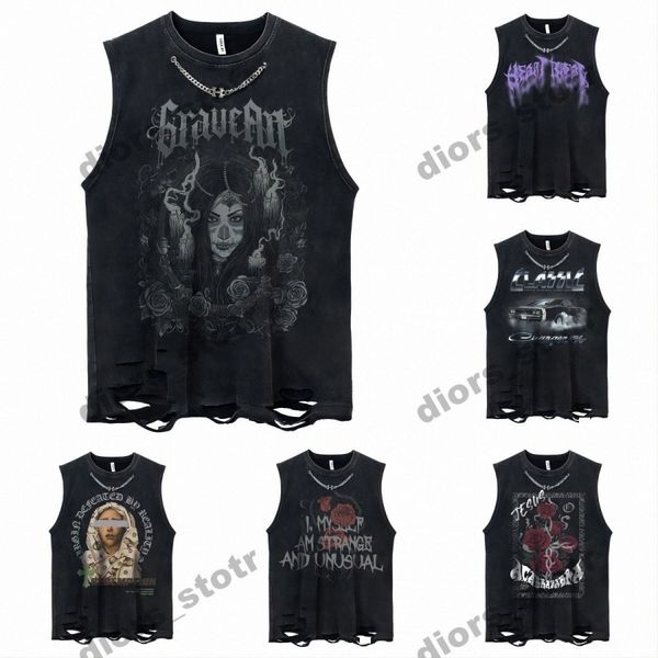 summer men womens retro style punk rock classic band water washed effect perfect gift vest tshirt premium material broken hem vests shirt u9, White;black
summer men womens retro style punk rock classic band water washed effect perfect gift vest tshirt premium material broken hem vests shirt u9, White;black