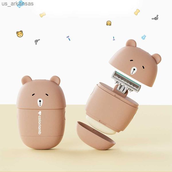 colorlamb portable women razor for travel cute bear style manual razor with 2 safety cartridges + 2 skin care soap shaver set l230523
colorlamb portable women razor for travel cute bear style manual razor with 2 safety cartridges + 2 skin care soap shaver set l230523