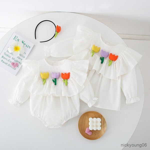 girl's dresses toddler baby girls flower summer kid romper infant cotton long sleeve sisters girl r230612, Red;yellow
girl's dresses toddler baby girls flower summer kid romper infant cotton long sleeve sisters girl r230612, Red;yellow