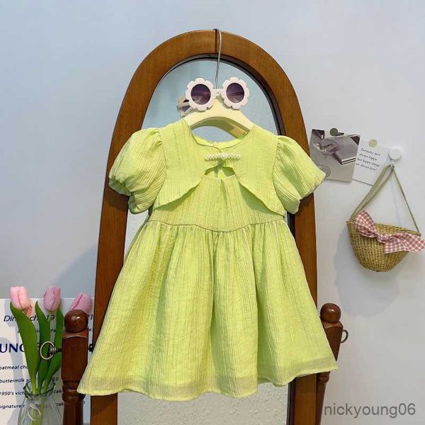 girl's dresses dress summer new version of bow short-sleeved solid color thin princess r230612, Red;yellow
girl's dresses dress summer new version of bow short-sleeved solid color thin princess r230612, Red;yellow