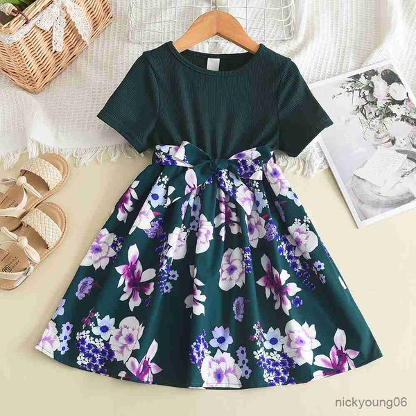 girl's dresses summer flower girls casual kids girl floral print dress fashion belted clothes vestidos r230612, Red;yellow
girl's dresses summer flower girls casual kids girl floral print dress fashion belted clothes vestidos r230612, Red;yellow