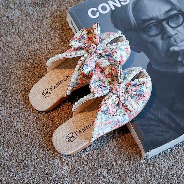 children slippers kids summer for girls soft floral cloth princess sweet indoor outdoor pearls bowknot 220621, Black;grey
children slippers kids summer for girls soft floral cloth princess sweet indoor outdoor pearls bowknot 220621, Black;grey