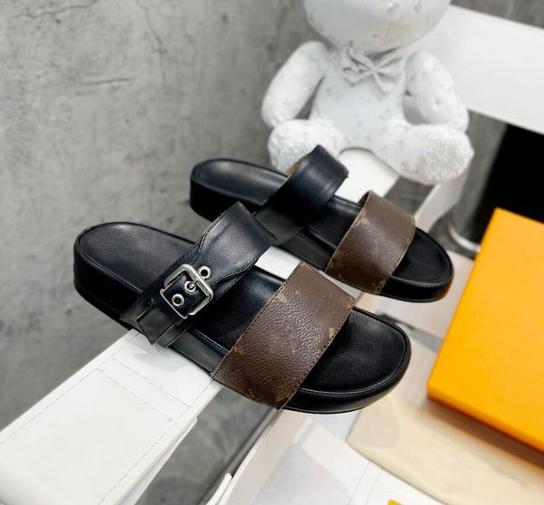 bom dia flat mule slippers 1a3r5m cool effortlessly stylish slides 2 straps with adjusted gold buckles women summer sandals size 35-41, Black
bom dia flat mule slippers 1a3r5m cool effortlessly stylish slides 2 straps with adjusted gold buckles women summer sandals size 35-41, Black