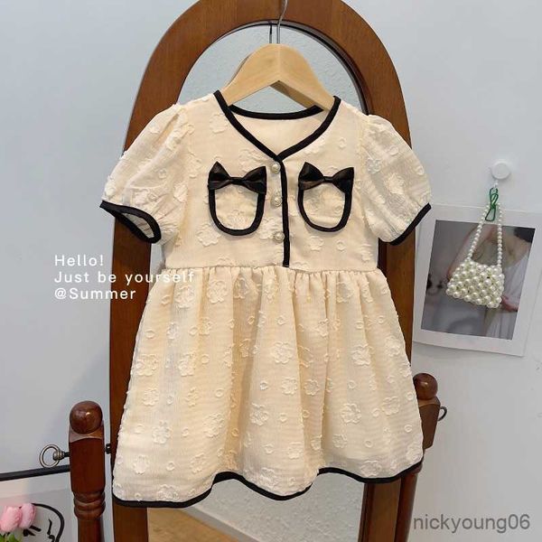 girl's dresses dress 2023 summer new girl version of bow pocket hook flower short-sleeved r230612, Red;yellow
girl's dresses dress 2023 summer new girl version of bow pocket hook flower short-sleeved r230612, Red;yellow