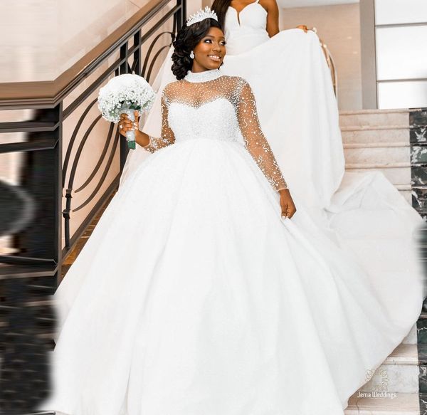 arabic dubai crystal women' wedding dress 2023 high neck beads sequins african puffy princess bridal gown vestidos de novia custom mad, White
arabic dubai crystal women' wedding dress 2023 high neck beads sequins african puffy princess bridal gown vestidos de novia custom mad, White