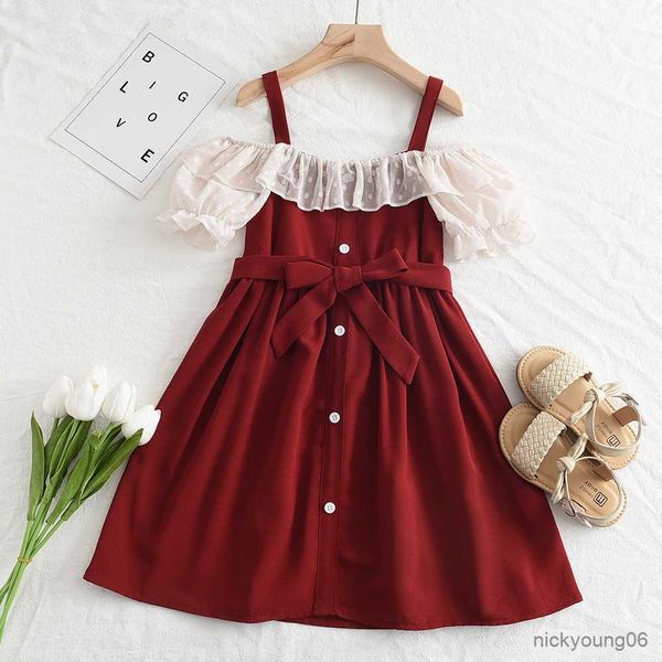 girl's dresses summer new girls dress girl gauze princess red off-shoulder baby clothes vestidos r230612, Red;yellow
girl's dresses summer new girls dress girl gauze princess red off-shoulder baby clothes vestidos r230612, Red;yellow