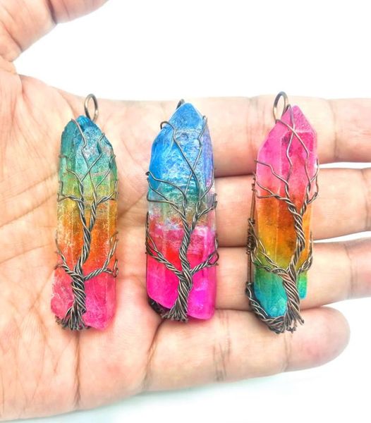 jln vintage style life tree pendant natural crystal rainbow color antique wire wrapped quartz hexagon prism amulet charm with bras7802812, Silver
jln vintage style life tree pendant natural crystal rainbow color antique wire wrapped quartz hexagon prism amulet charm with bras7802812, Silver