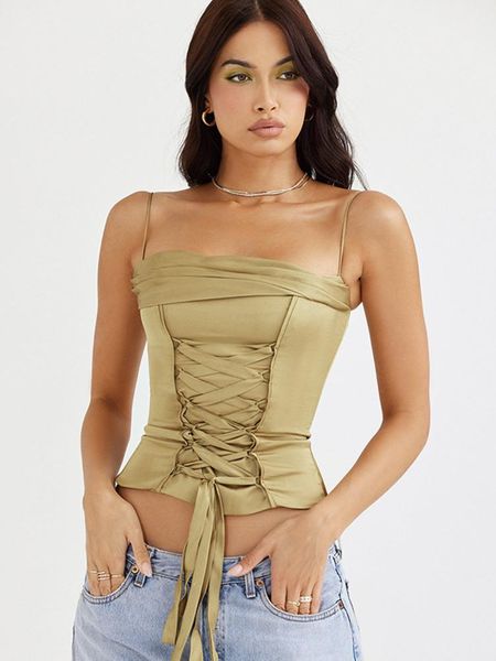t-shirt mozision satin laceup crop women fashion offshoulder backless sleeveless cropped female club party, White
t-shirt mozision satin laceup crop women fashion offshoulder backless sleeveless cropped female club party, White