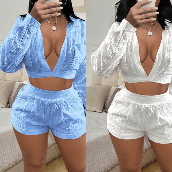 2023 designer women's tracksuits casual streetwear sports suits 2023 summer y2k 2 piece womens outfits long sleeve pocket crop shorts w, Gray
2023 designer women's tracksuits casual streetwear sports suits 2023 summer y2k 2 piece womens outfits long sleeve pocket crop shorts w, Gray