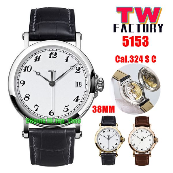 tw watches twf 38mm 5153g-011 5153j-011 calatrava date 38mm cal.324 s c automaticr mens watch white dial leather strap gents wristwatches 51, Slivery;brown
tw watches twf 38mm 5153g-011 5153j-011 calatrava date 38mm cal.324 s c automaticr mens watch white dial leather strap gents wristwatches 51, Slivery;brown