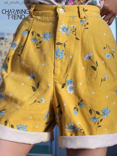charmingtrend shorts pants girls high waist printed shorts pockets fold fashion vintage pants 2023 summer short pants women l230522, White;black
charmingtrend shorts pants girls high waist printed shorts pockets fold fashion vintage pants 2023 summer short pants women l230522, White;black