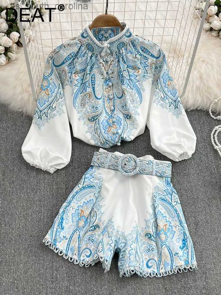 deat women vintage print lady blouses high waist belt shorts new two piece set fashion temperament spring spring 2023 11d9871 l230522, White;black
deat women vintage print lady blouses high waist belt shorts new two piece set fashion temperament spring spring 2023 11d9871 l230522, White;black