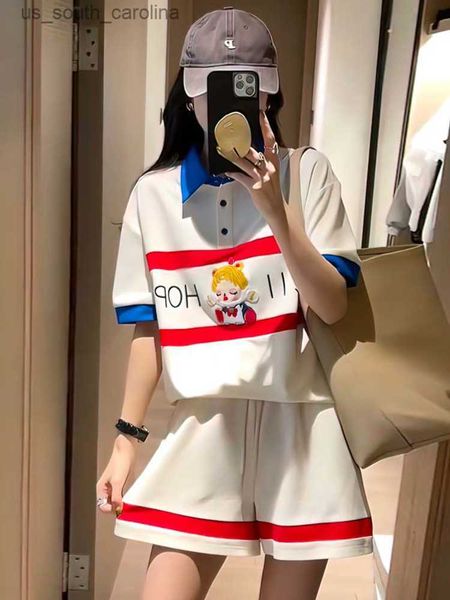 short sleeved fashion sports suit women streetwear 2023 summer new cartoon polo neck shorts oversized 2 piece sets l230522, White;black
short sleeved fashion sports suit women streetwear 2023 summer new cartoon polo neck shorts oversized 2 piece sets l230522, White;black