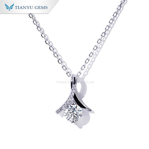 tianyu gems fine jewelry s925 sterling 18k gold plated white moissanite pendant sliver necklace, Silver
tianyu gems fine jewelry s925 sterling 18k gold plated white moissanite pendant sliver necklace, Silver