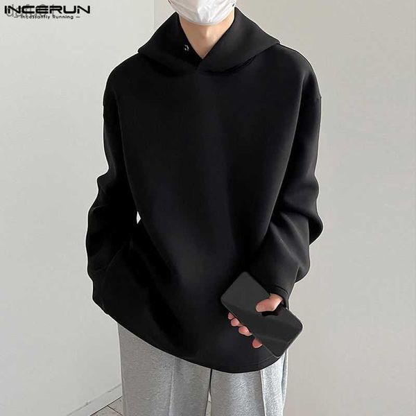 casual simple style incerun new men loose sweatshirts stylish male solid comfortable all-match simple hooded sweater s-5xl l230520, Black
casual simple style incerun new men loose sweatshirts stylish male solid comfortable all-match simple hooded sweater s-5xl l230520, Black