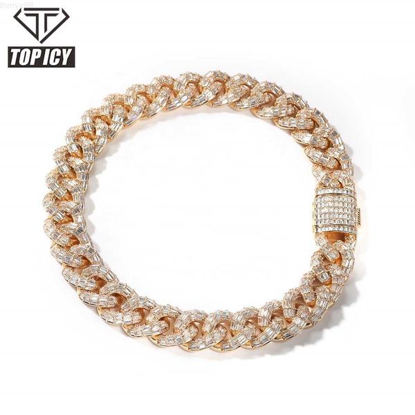hip hop 20mm punk cz baguette cuban link chain iced out baguette aaa zircon brass 18k gold plated street big cuban bracelet, Silver
hip hop 20mm punk cz baguette cuban link chain iced out baguette aaa zircon brass 18k gold plated street big cuban bracelet, Silver