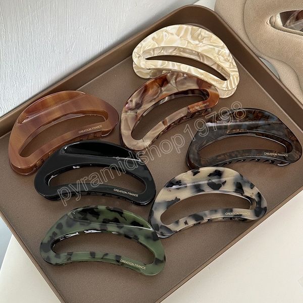 acetate hollow crescent hair grip claws fashion hair accessories women trendy temperament casual shark clip hairpin headwear, Slivery;white
acetate hollow crescent hair grip claws fashion hair accessories women trendy temperament casual shark clip hairpin headwear, Slivery;white